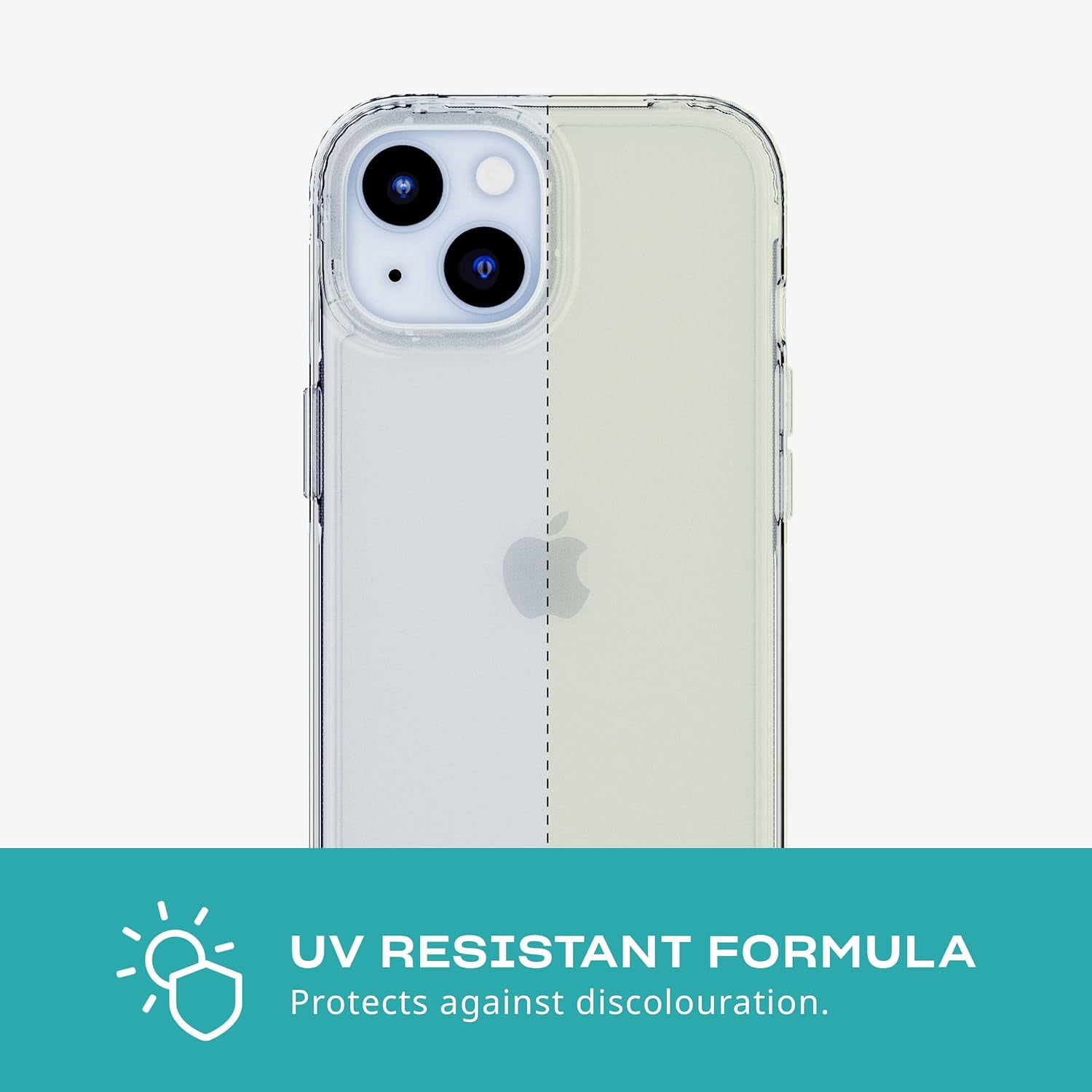 Tech21 Evo Clear Case for iPhone 15 - Crystal Clear, Protective Cover