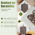 thumbnail image 2 of Howayme Ribbed Cotton Pot Holders 2-Pack Set, Leopard Printed, Heat Resistant Soft Silicone Pot Holders for Kitchen, Non-Slip Hot Pads with Hanging Loop for Housewarming Gift, 7"x9", 2 of 5
