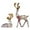 C2, variant on Creative Pattern Christmas Reindeer - Holiday Party Deer Figurine Statues Dinner Tabletop Decorations Centerpiece - 2pc