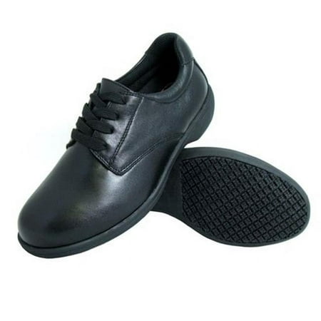 

Womens Slip-Resistant Leather Work Oxford Black - Size 9
