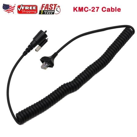 Mic Cable for Kenwood KMC-27 TK-690 TK-790 TK-890 TK-5710 TK-5810 Radios Walkie-Talkie Replacement