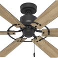 thumbnail image 2 of Restored Hunter Fan 52 inch Casual Matte Black Indoor/Outdoor Ceiling Fan with 6 Blades and Pull Chain for Bedroom, Living Room, Dining Room, Kitchen, Office (Refurbished), 2 of 7