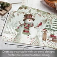 thumbnail image 6 of CounterArt "Brown Hat Snowman" 4-Pack Reversible Plastic Tabletop Placemat, 6 of 8