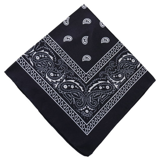 Meitianfacai Bandanas à Motif Cachemire Ensemble Multicolore Bandana de Cowboy Foulard pour la Tête Double Face, Bleu Marine