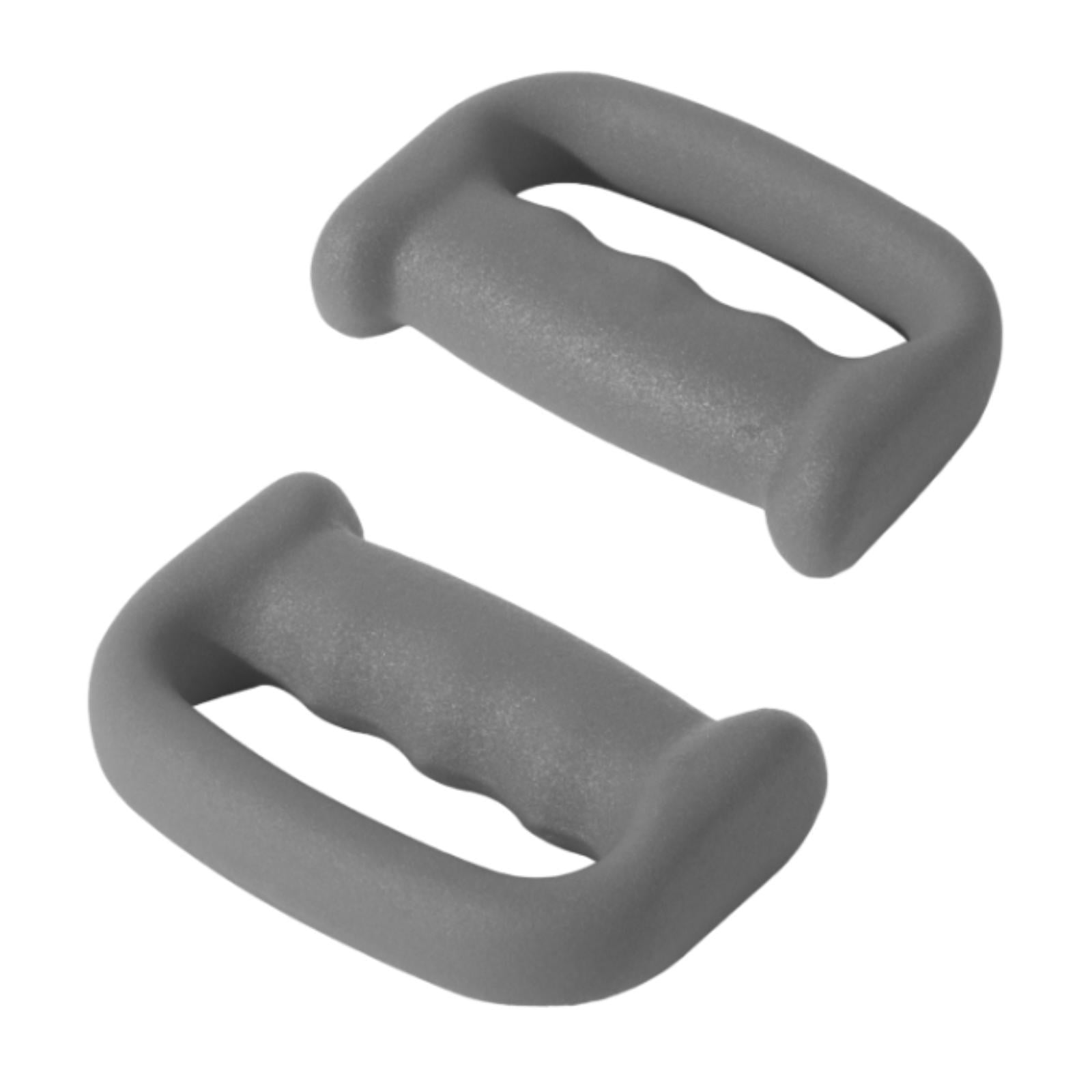 Baoblaze 2 Pieces Boxing Dumbbells D Shape Grip Hand Weight for Aerobics Exercises Walkin Grey