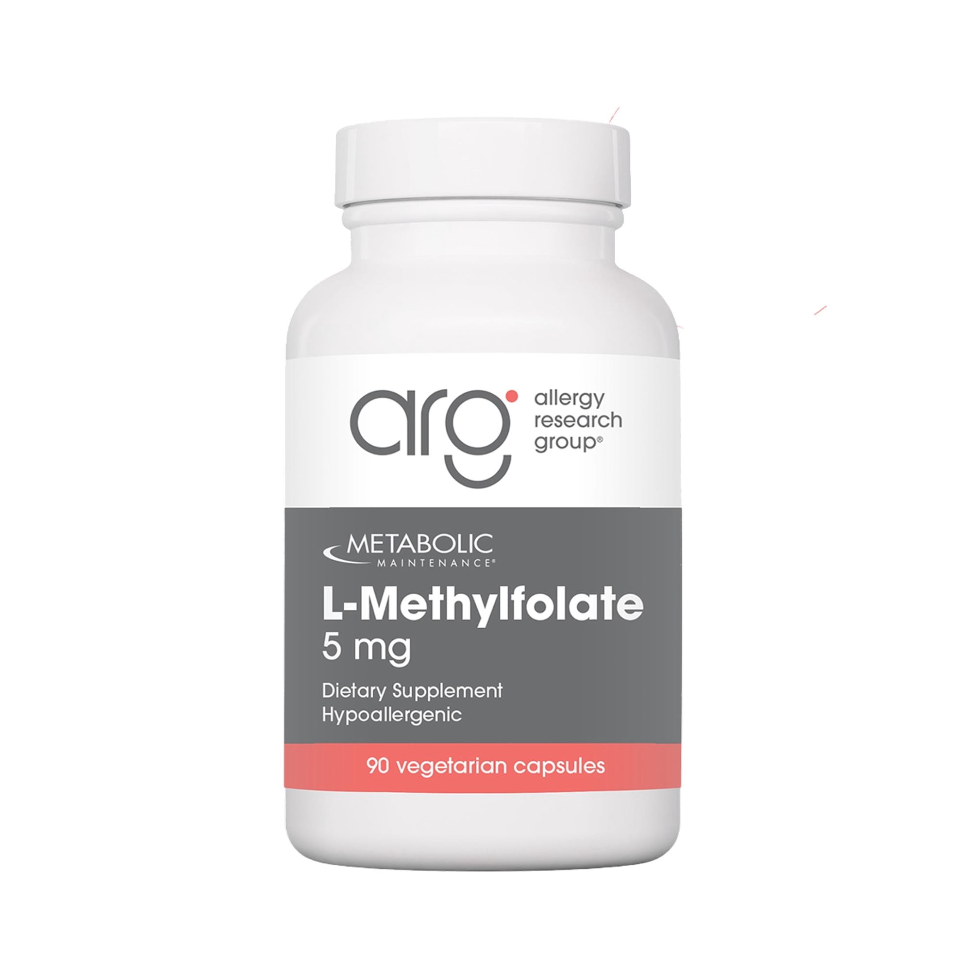 Metabolic Maintenance L-Methylfolate 5mg - Gluten-Free & Dairy-Free Folate Supplement - Brain Supplement for Cognitive Health - Methylated Folate for Daily Use (90 capsules)