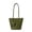 Olive Green, variant on WeaveCC Women's Woven Leather Tote Bag Large Capacity Shoulder Handbag with Hanging Tag Multiple Colors