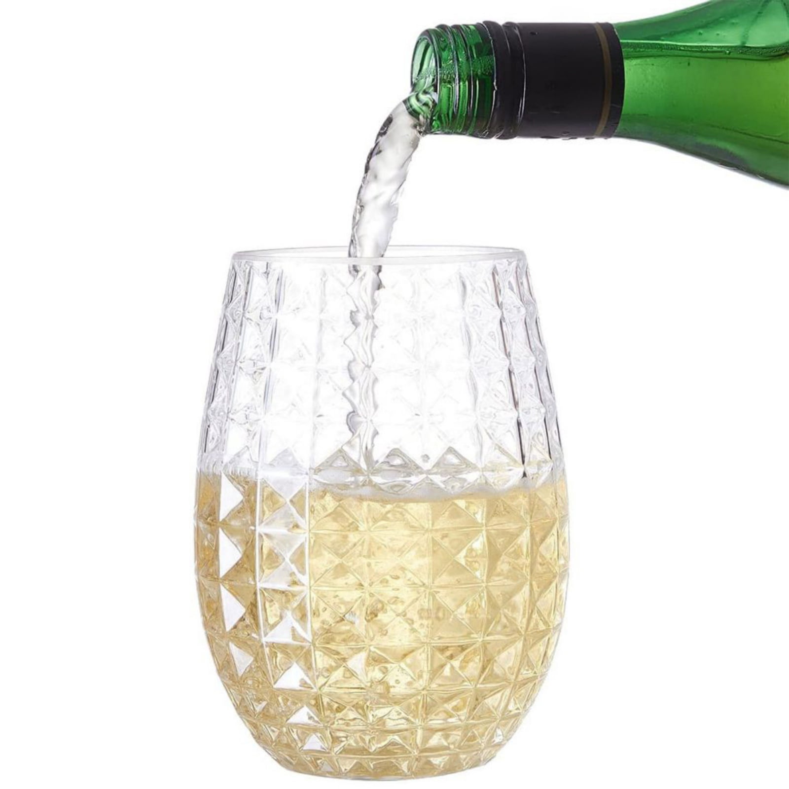 6Pack 12oz, Pineapple Cocktail Glass, Transparent Wine Glass, Creative Champagne Glass, Water Glass, Suitable for Bar, Pub, Club, Restaurant, Home Use, Beverage Vessel