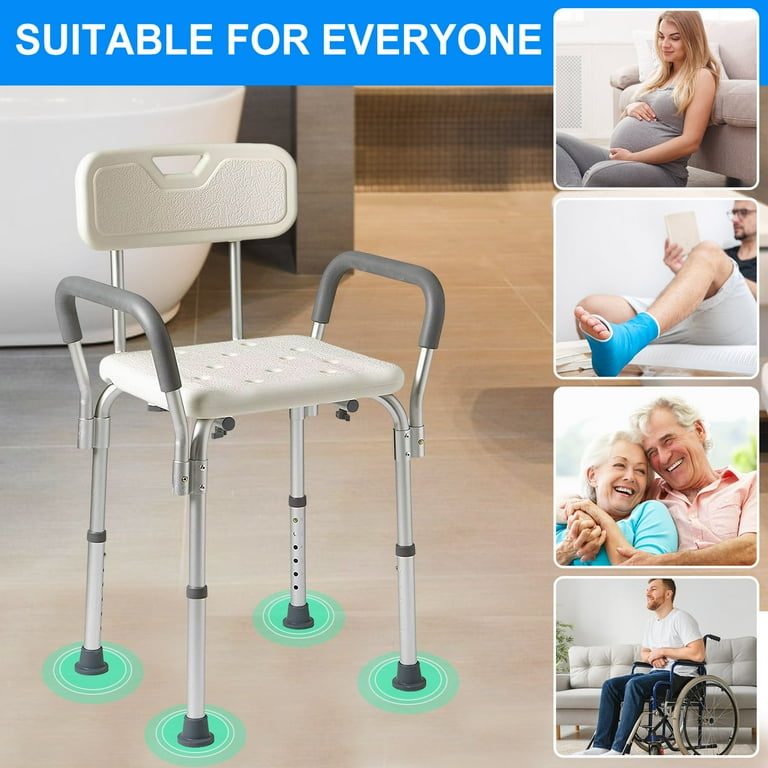 Walmart shower chair with handles hotsell