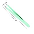thumbnail image 2 of Unique Bargains 1 Pc Solid Color Eyebrow Tweezer for Bathroom Travel Hotel Green Stainless Steel, 2 of 4