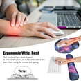 thumbnail image 3 of sixwipe Ergonomic Mouse Pad with Wrist Rest, No Slip Keyboard Wrist Rest and Computer Wrist Support, Memory Foam Wrist Pad with Cup Coaster for Keyboard for Easy Typing and Hand Pain Relief, 3 of 7