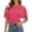 Pink, variant on Aihuaihua Cinched Waist Tops for Women Summer Boat Neck Short Sleeve Y2k Clothes Casual Loose Fit Ruched T Shirts Spring Summer Clothes