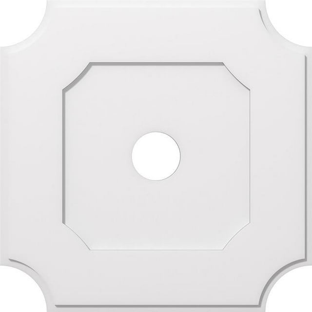 Ekena Millwork CMP32LE-05000 32 Po OD x 5 Po ID Carré Locke Architectural Grade PVC Contemporain Médaillon de Plafond