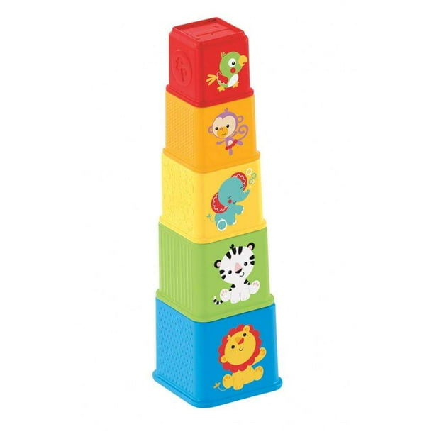 Fisher-Price Stack & Explore Colorful Blocks - Walmart.com - Walmart.com