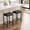 Black-2, variant on Bar Stools Set of 4, 26 Inch Counter Height Bar Stools, Modern Saddle Bar Stools with Thick Faux Leather Seat, Metal Frame & Footrest, Kitchen Island Stools for Dining Room Pub Café, Brown