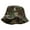 Green Camo, variant on Hiking Man Symbol Embroidered Bucket Hat - Khaki OSFM