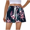 thumbnail image 5 of Haivin Women's Casual Pajama Shorts, Loose Fit with Elastic Waist, Floral Print Sleepwear Shorts for Home and Lounge, 5 of 5
