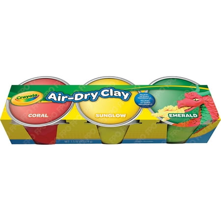 Crayola Air Dry Clay 3/Pkg-Pastel Colors