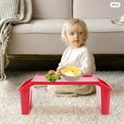 6 Pcs Kids Lap Desk Tray, Plastic Breakfast Laptop Trays with Side Pockets, Portable Lap Bed Table Suitable for Writing, Reading, Drawing, etc