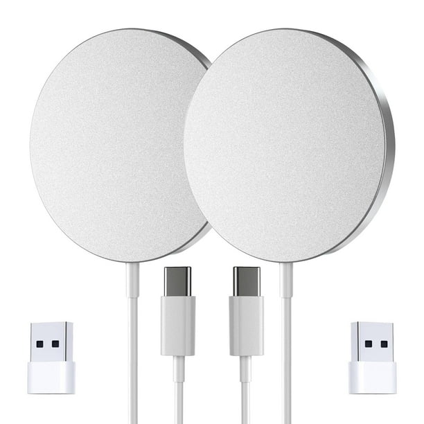 Cargador inalámbrico Quartdaxy MagSafe 15W para iPhone 12-16 y AirPods