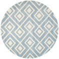 thumbnail image 1 of Safavieh Chatham Tapis Rond en Laine Touffetée à la Main, Bleu et Ivoire, 1 of 9
