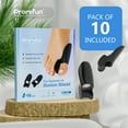 thumbnail image 7 of Promifun Bunion Cushion Protector, 10 Packs of Bunion Corrector Pads with Separator for Big Toe, Calluses, Corns - Black, 7 of 7