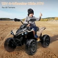 thumbnail image 5 of M optimized Kids Ride on ATV, 12V Ride on Toy 4 Wheeler Quad Electric Vehicle, w/LED Lights, Spring Suspension, Music, USB, Treaded Tires, for 3-6 Years, 5 of 7