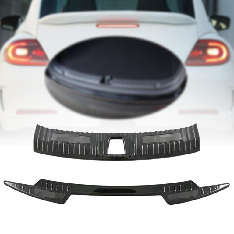 Tnarru 2x Door Sill Plate Protectors Body Molding Trims Rear Trunk Protection Strips for Atto 3, Size: 125cmx15cmx5cm, Black