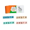 thumbnail image 1 of Wooden Blocks Spelling Game Crossword Puzzle Alphabet Puzzles Blocks for Age 3 4 20pcs Small Blocks, 1 of 9