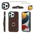 thumbnail image 5 of Nalacover for iPhone 13 Pro Max 6.7 inch Wallet Back Case,Luxury PU Leather Soft TPU Anti-Drop Shockproof Two Card Slots with Finger Ring Holder Kickstand Ultra Slim Phone Cover.Coffee, 5 of 8