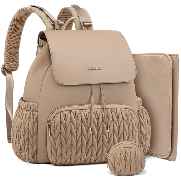 Mochila para pañales LOVEVOOK para bebés pequeños, resistente al agua, color caqui