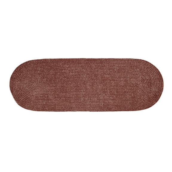 Better Trends Chenille Solid Collection 100% Polyester 24" x 108" Runner Braided Rug in Mauve