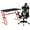 Black, variant on Flash Furniture Optis Red Gaming Desk and Red/Black Reclining Gaming Chair Set with Cup Holder and Headphone Hook