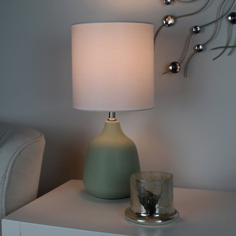 Mainstays Grab and Go 16 in Sage Ceramic Table Lamp photo 6