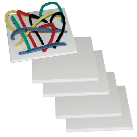 Flipside Foam Board 5x5" 48-Count Package White