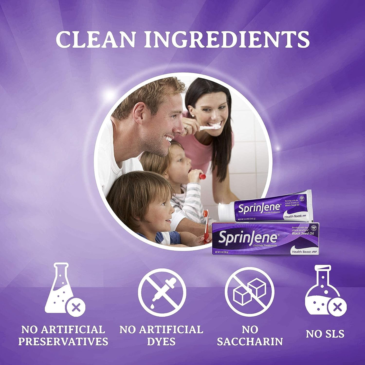 SprinJene Health Boost Toothpaste, Pack of 4