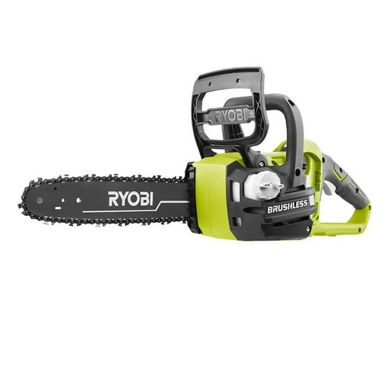 RYOBI P548BTL ONE 12 in. 18 Volt Brushless Lithium Ion Electric Cordless Battery Chainsaw Tool Only Walmart