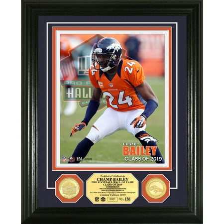 Champ Bailey Denver Broncos Highland Mint 2019 Pro Football Hall of Fame Induction 13'' x 16'' Bronze Coin Photo Mint - No