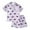 Purple*, variant on RUTAYY Girls Pajama Set Short Sleeve Turndown Collar Shorts Sweet Bow Pattern Casual Home Outfit Purple