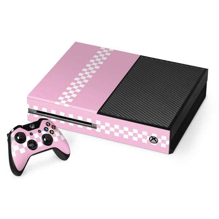 Skinit Checkerboard Pink Checkerboard Xbox One Console and Controller Bundle Skin