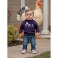 thumbnail image 6 of Miaouyo Kids Baby Girls Boys Thanksgiving Sweater 9 12 18 24 Months 2T 3T 4T 5T Turkey Letter Embroidery Round Neck Pullover Knitwear, 6 of 9