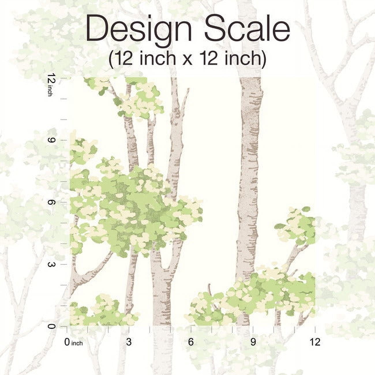 RoomMates Green, Birch Grove Peel & Stick Wallpaper
