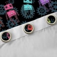 thumbnail image 4 of Feelyou Child Robot Blackout Curtains Set of 2 (52x84 Each), Black Cartoon Window Curtains, 4 of 6