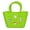 Green, variant on Mini Rubber Tote Bag for girls/Small Rubber Beach Bag for kids