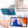 thumbnail image 4 of SaniMore for Samsung Galaxy A34 5G (6.6" 2023) Wallet Case, Flip Cash Pocket 360° Rotating Metal Holder Kickstand PU Leather Shockproof TPU Card Slots Magnetic Car Mount Wear-resistant Shell - Blue, 4 of 13