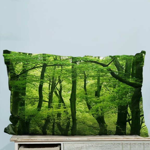 GCKG Beautiful Fresh Green Forest Pillow Case Pillow Cover Pillow Protector Two Sides 20 x 30 Inches