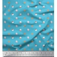 thumbnail image 1 of Soimoi Blue Cotton Voile Fabric Oaknut Fruits Print Fabric by the Yard 42 Inch Wide, 1 of 3