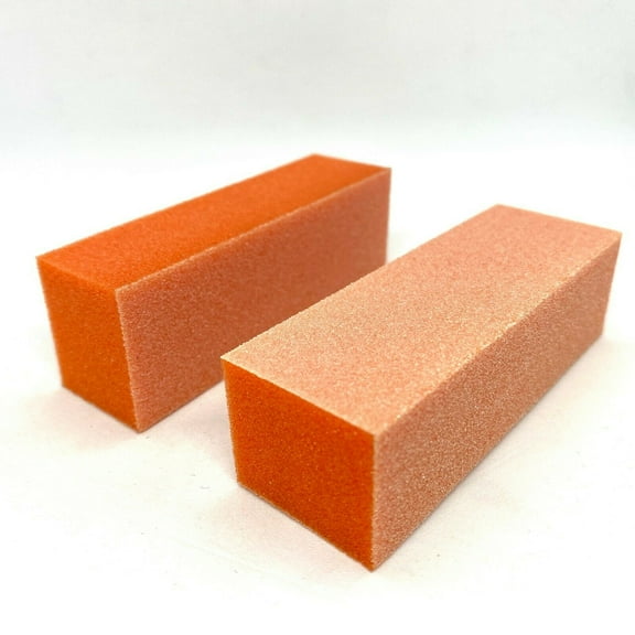 12pc Orange Sanding 80/100 Nail Buffer Blocks NEW