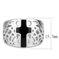 thumbnail image 2 of Luxe Jewelry Designs Women's High polished Stainless Steel Cross Design Ring - Size 8 (Pack of 2), 2 of 4
