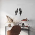 thumbnail image 5 of Feather Shape Silhouette Black Wall Hanging Metal Decoration for Home Office Wall Decoration, 5 of 8